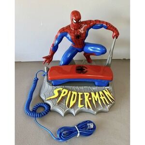 Vintage Spider-Man Telephone Marvel Comics Animated  Landline 90's With Box